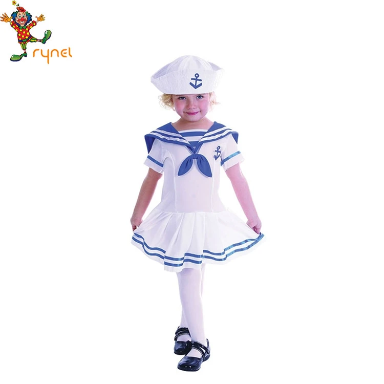 PGCC2933 Hot Sale Little Girls Fancy Dress Cute Sailor Costume Cosplay Party Costumes For Kids