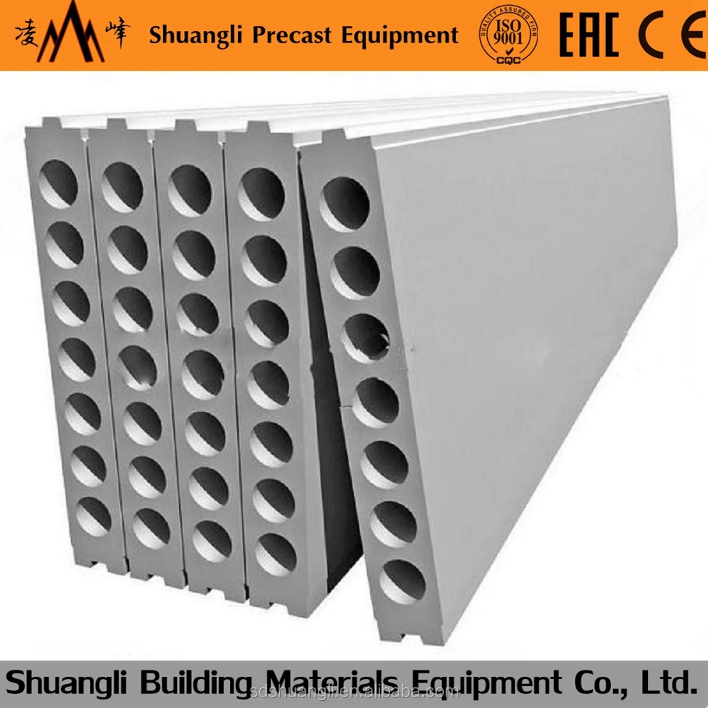 prefabricated house concrete hollow core slab making machine producing floor slab