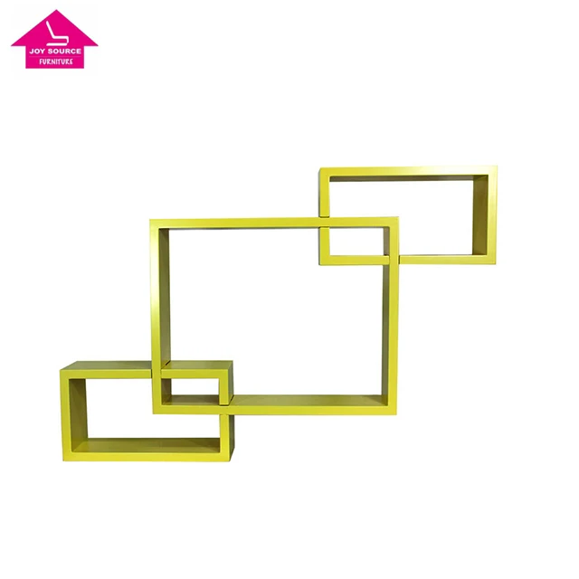 JS-BC007 Wood Wooden Floating Wall Cubes Cube Shelf