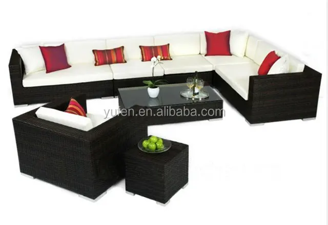 used rattan furniture half moon sofa