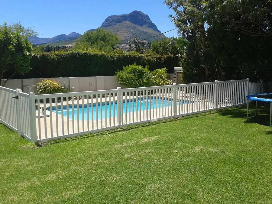 Fentech Free Maintenance  White PVC  pool fence
