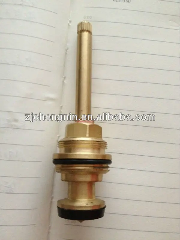
Fast Open brass stem 16 teeth ceramic disc rubber gasket Brazil Faucet Brass Cartridge 