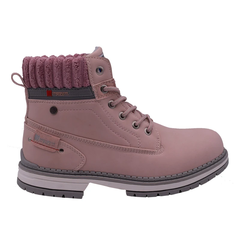 New  Boots Hiking Shoe Ankle Waterproof Work Woman Lace up Boots Comfortable leather shoes