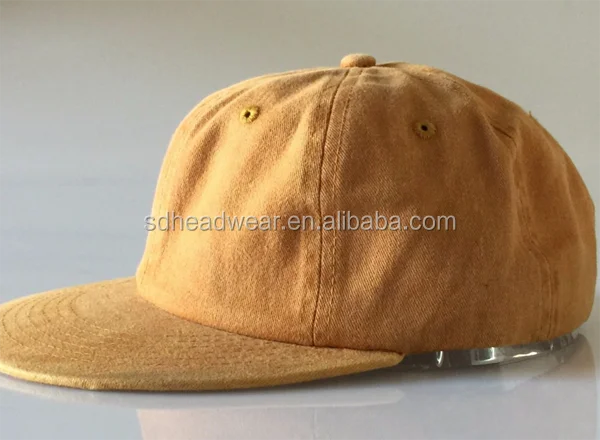 Окрашенная шапка горчичного цвета, неструктурированная шапка с завязками, плоская шапка с 6 завязками, низкопрофильная шапка