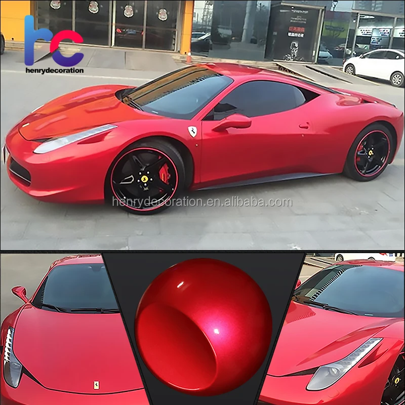 China Factory Glossy PVC Silver Color Glossy Pearl Chrome Metallic Car Vinyl Wraps With Air Free