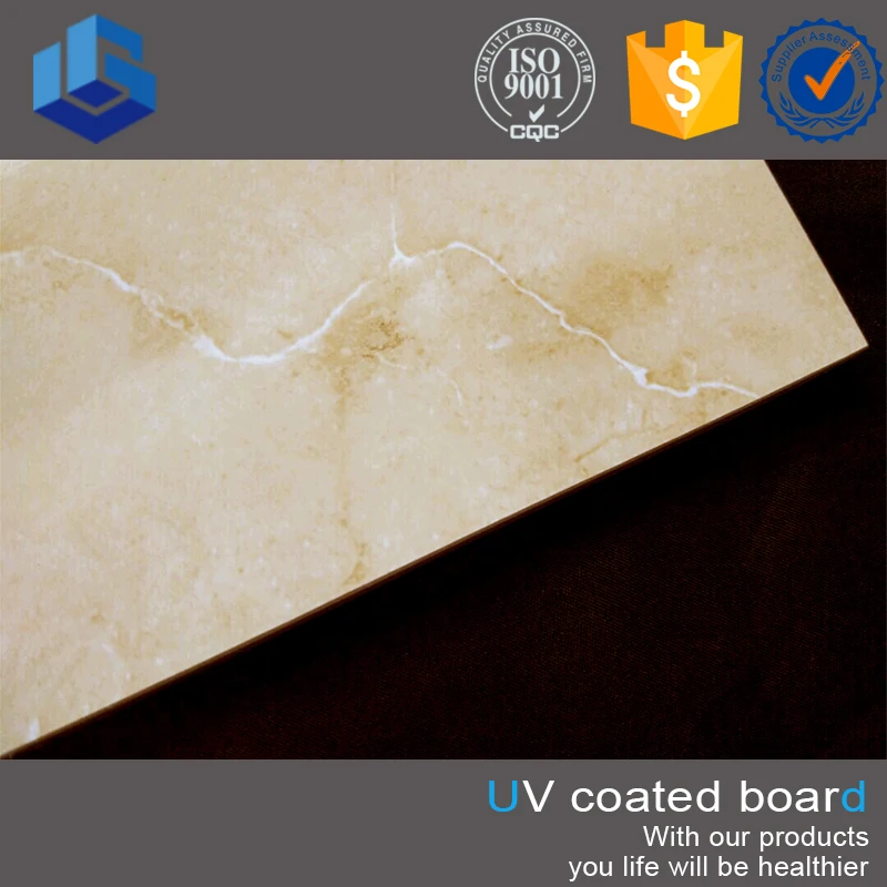 
Interior Wall Pvc Sheet Marble Uv Coated Fiber Cement Board 
