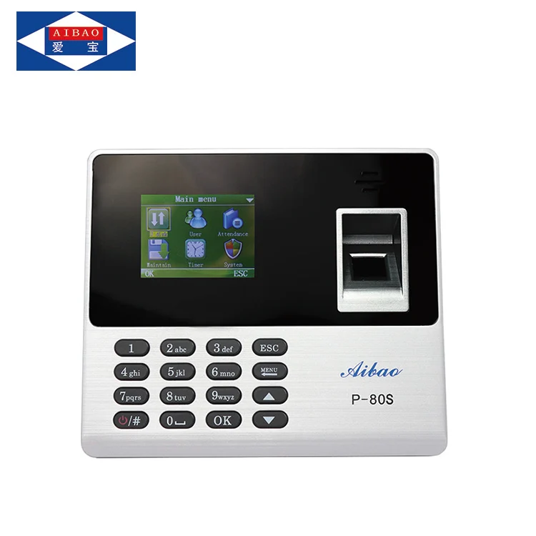 Fingerprint time attendance machine with biometric fingerprint scanner P-80S