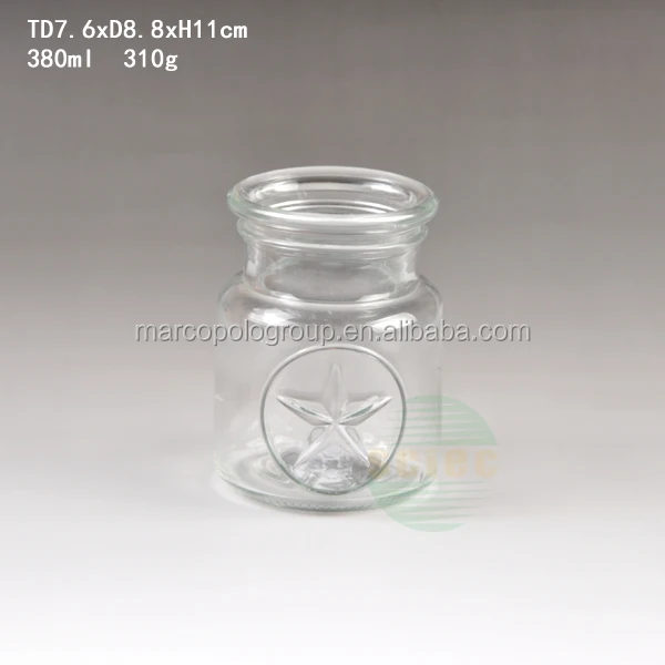 round glass jar with cork lid for food storage