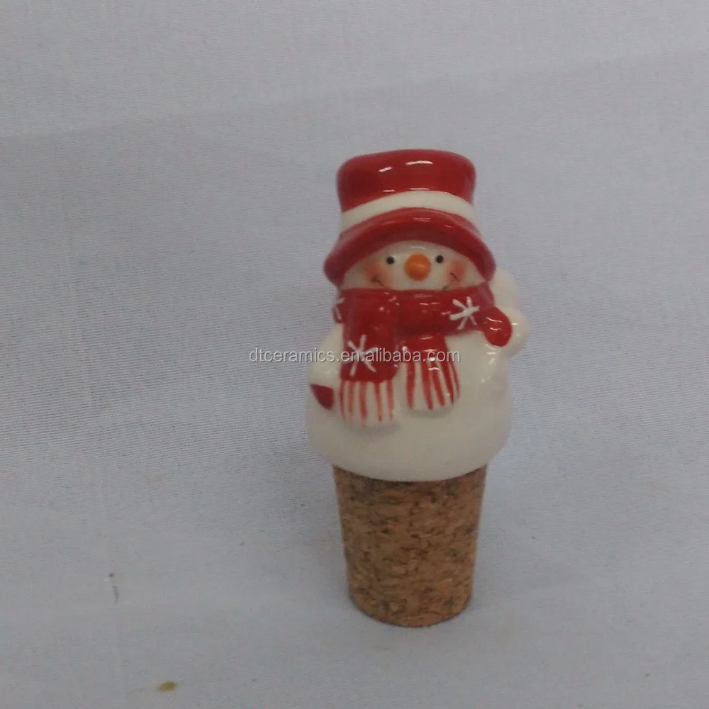 custom ceramic figure bottle topper ceramic animal shaped bottle cap