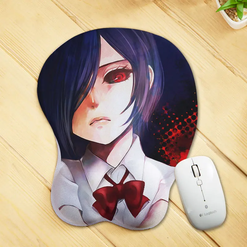 
Cute Soft Cartoon Girl 3D Big Breast Boobs Silicone Wrist Rest Support Mat Gaming Oppai Mouse Pad 