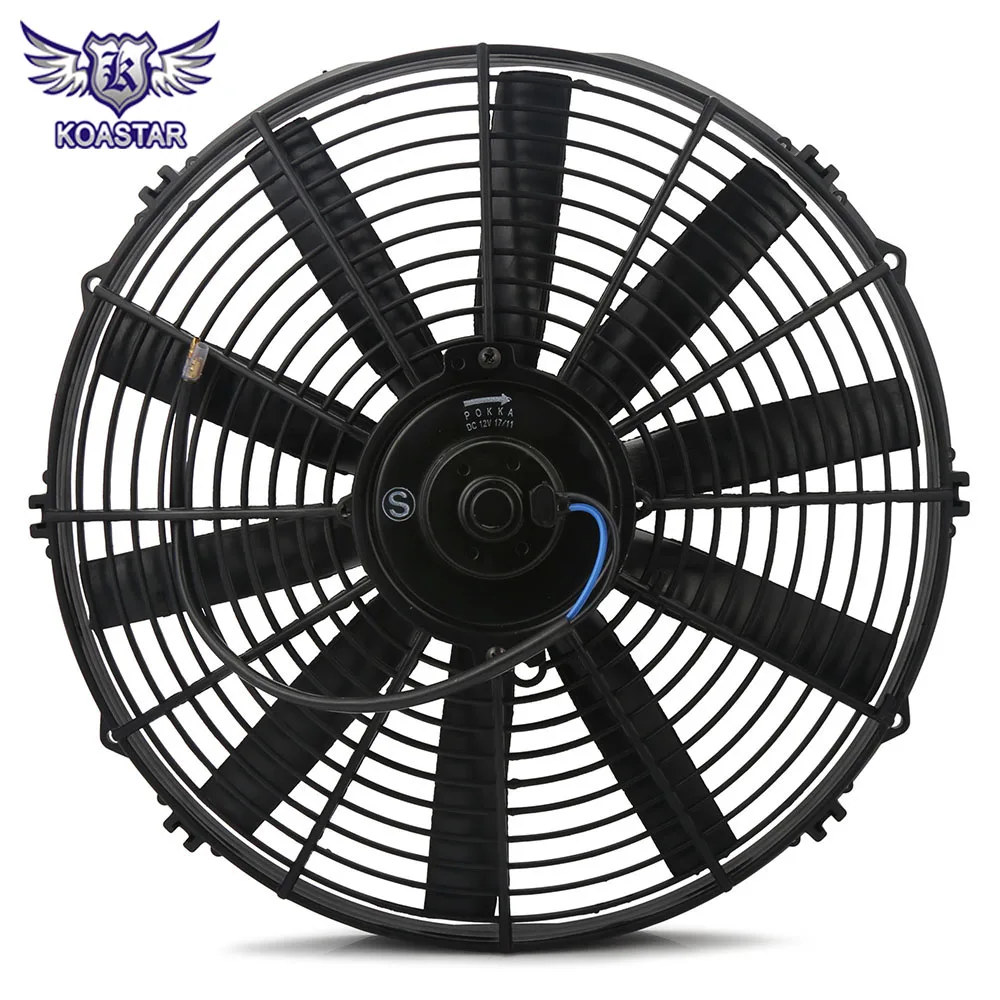 12 В 14 дюймов тонкий вентилятор двигателя монтажный комплект 2250 CMF Реверсивный электрический радиатор охлаждающий вентилятор