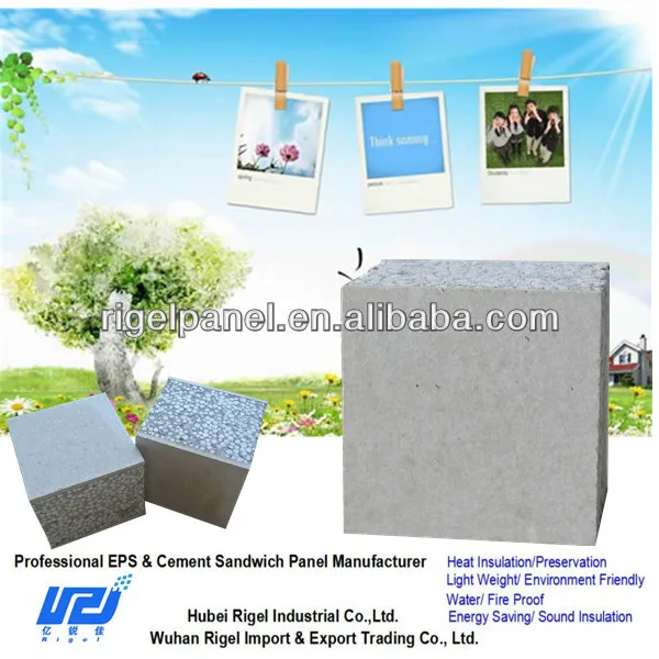 Building construction materials list gypsum plaster eps sandwich boards with sound insulation
