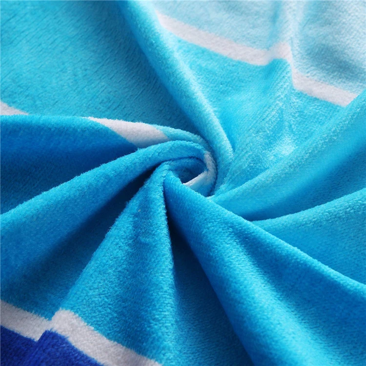 OEKO-TEX Supplier 2018 Wholesale Custom cheap 100% Terry Cotton colorful reactive printed pool bath beach towel with stripe