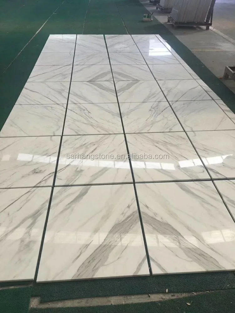 Italy High Grade Polished Statuario Marble Floor Tiles