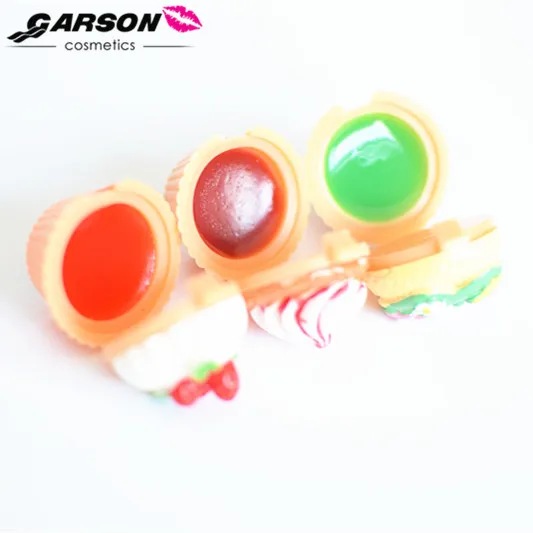 Private Label OEM Cupcake lip balm Nourishing Cute Lip Gloss lip gloss set custom logo