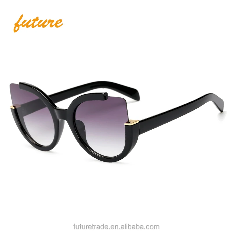 
cateye half frame sunglasses uv400 fashionable sunglasses vendor women 2021 black cat eye sunglasses women vintage 