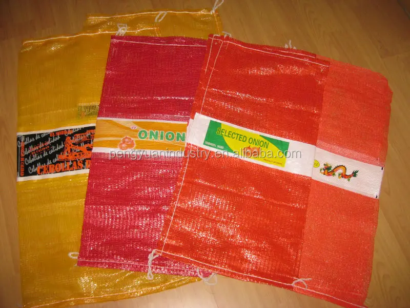 pp circular mesh bag/pp leno mesh bag /pp tubular mesh bag with label