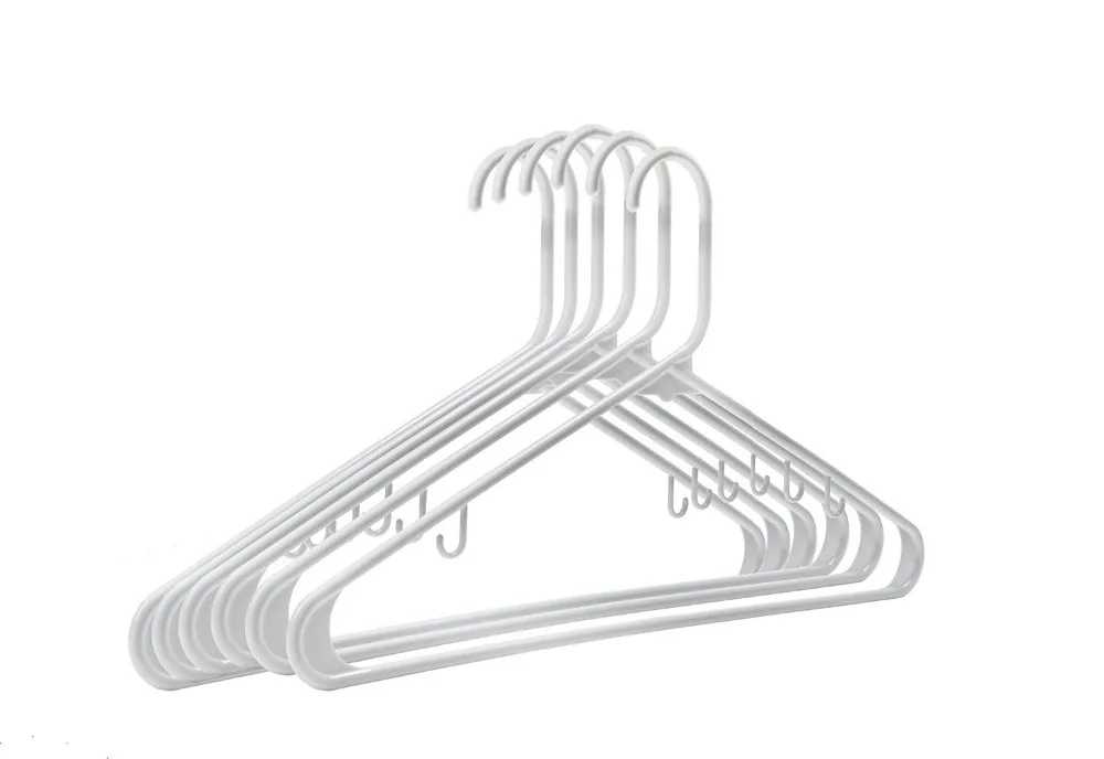 Inspring Best Standard Everyday White Plastic Hangers, Made in China Long Lasting Tubular Hangers