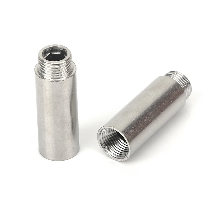1/2 stainless steel 201 304 Extension Nipples  fitting SUS male female threads round joint water plumbing nipple