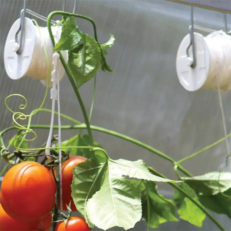 Tomato Roller Hook with Twine 18m Growing Tomato Clip Greenhouse Accessory Greenhouse Hanging Plant