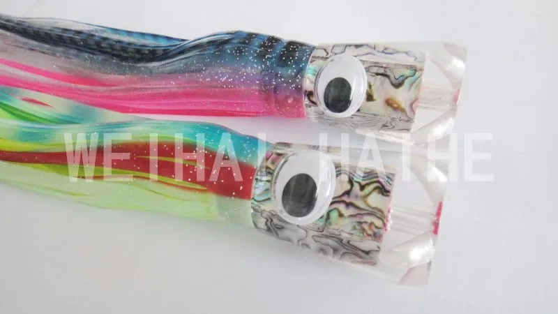Sea big Game Trolling Fishing Lure double Octopus Skirt Tuna Marlin Big Lure Abalone Resin Jet head lure