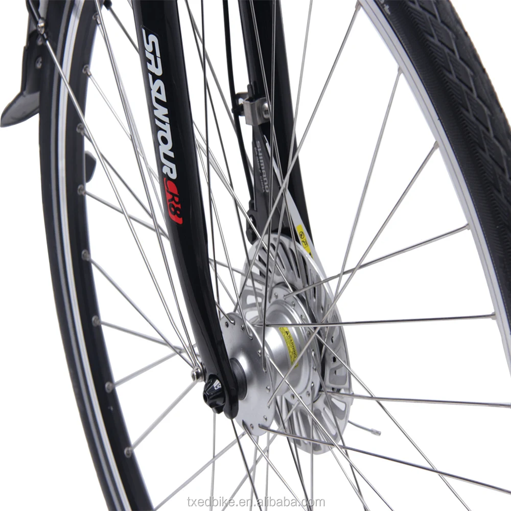 TXED 28 inch  retro 8 speed LCD panel roller brake center motor alloy suspension fork city e  bike