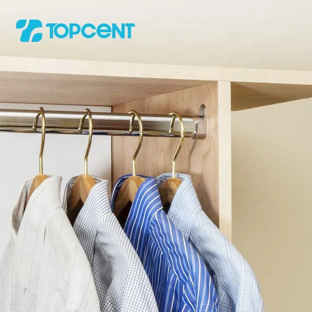 
Topcent wardrobe closet clothes rail pole clothes hanging tube rail 