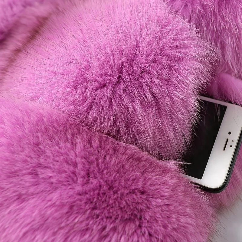 Women Coats Winter 2018 Ombre Clothing Ladies Faux Fur Coats