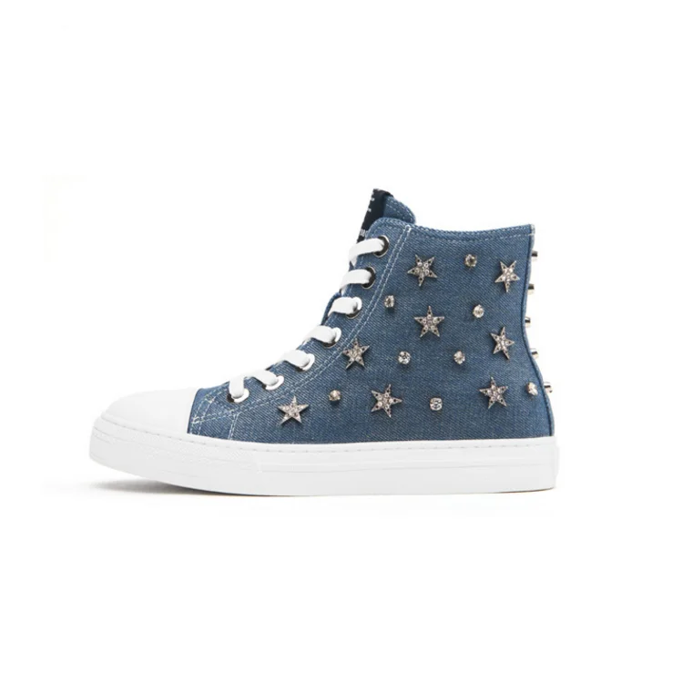 High Top Jeans Canvas Casual Sneaker for Men and Women