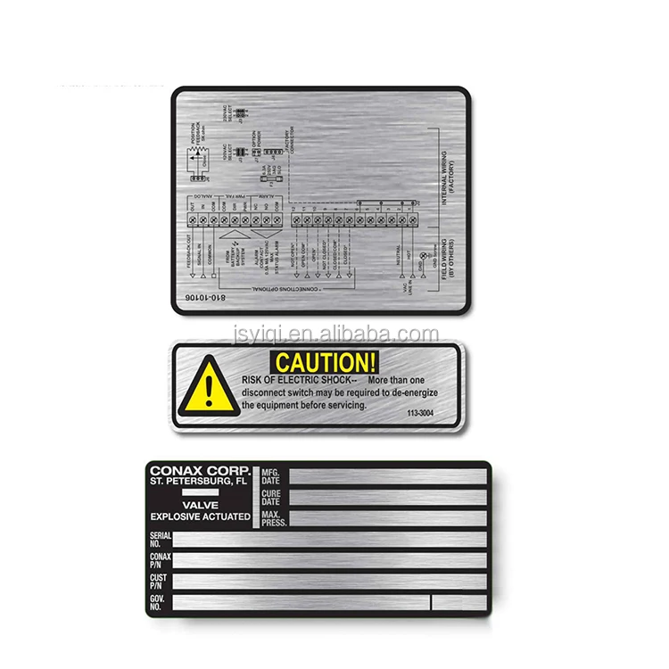 
Customized Printed Aluminum Nmeplate With Engraved Logo, Aluminum Metal Plates With 3M Adhesive 