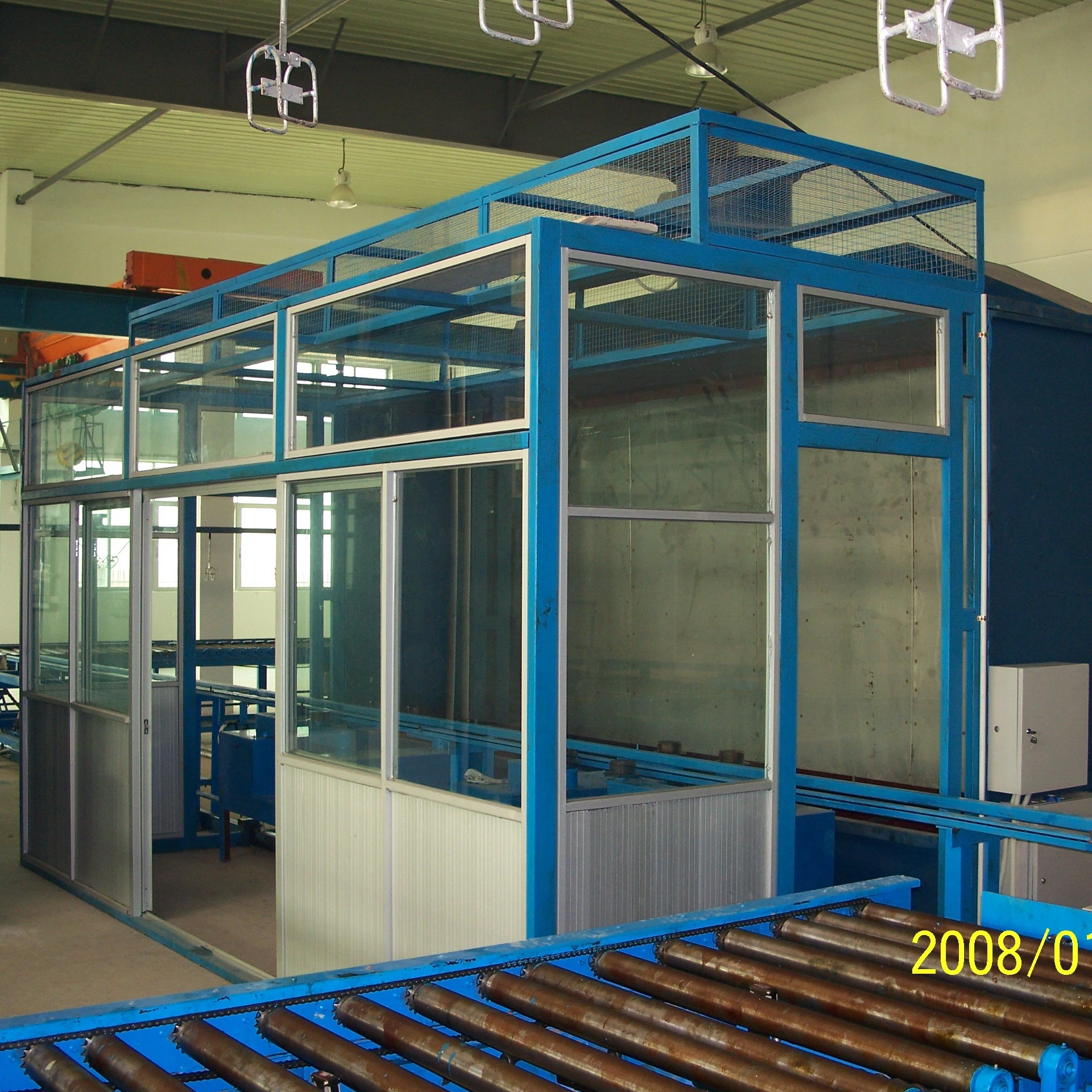 Spray painting Room for steel drum machine 208L or drum manufacturing equipment or steel drum production line