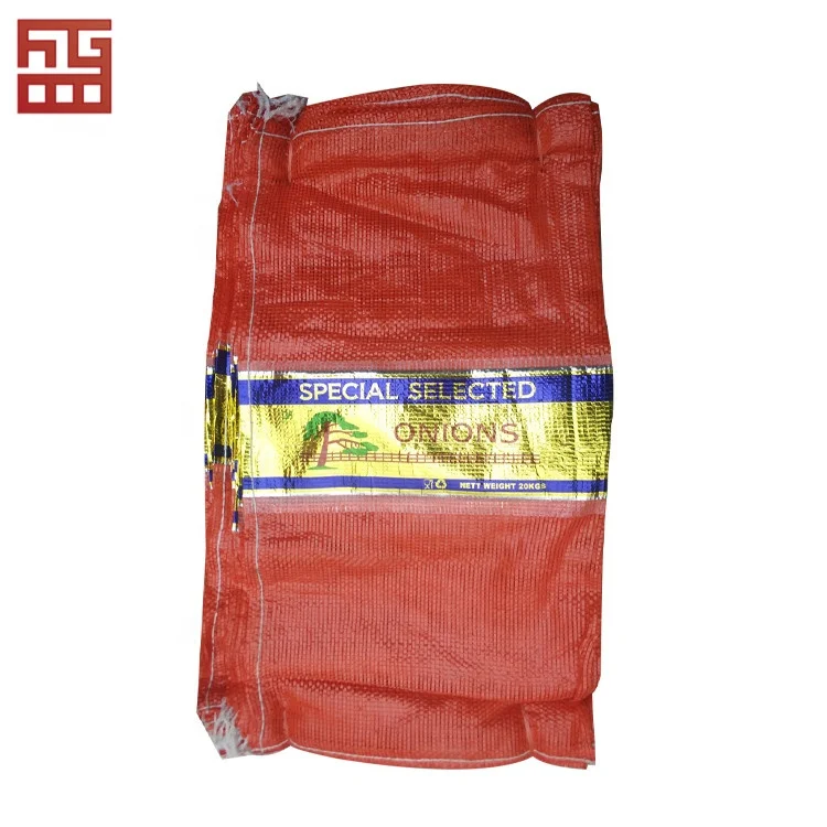 Customized  Mesh Bag Vegetables Packing PP Onion Potatoes Garlic Packing Bags