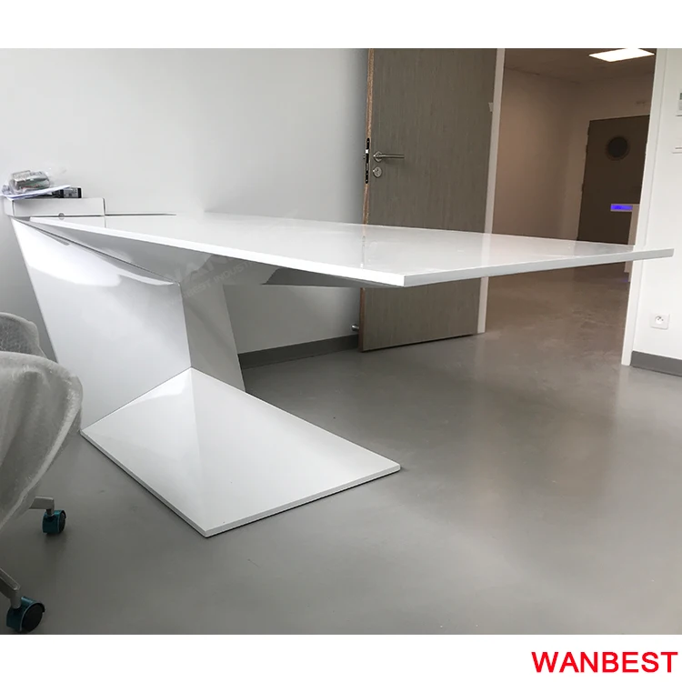Unique Design Artificial Marble Ceo Director Office Laptop Desk Working Table for Hotel Home