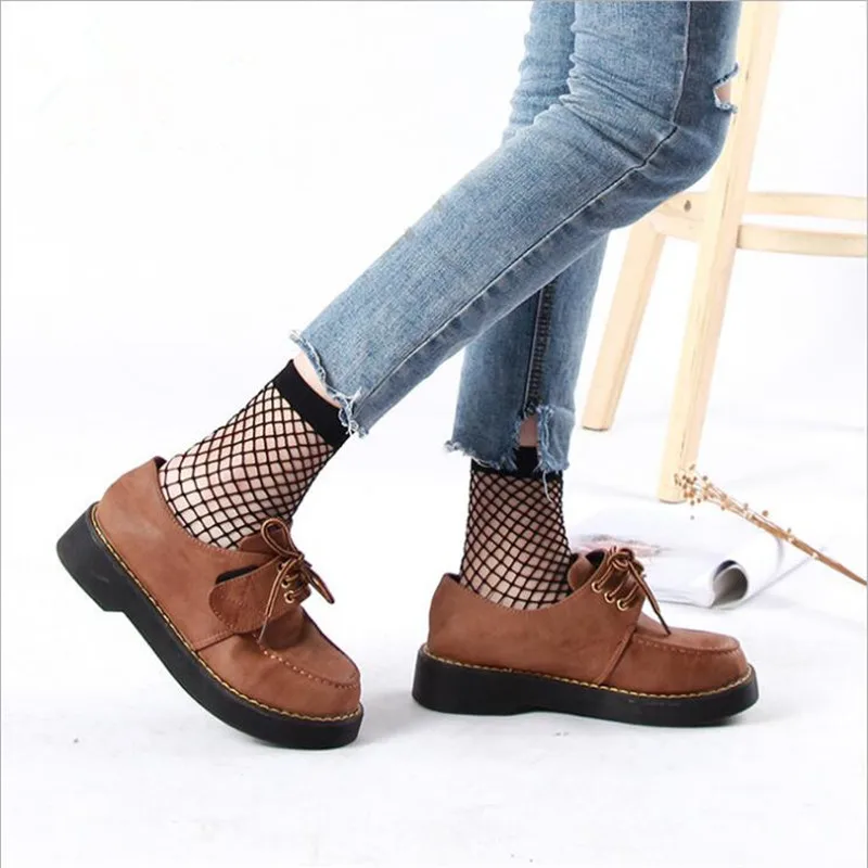 Носки женские сетчатые карамельных цветов, шикарная уличная одежда, дышащие, ажурные пикантные, милые