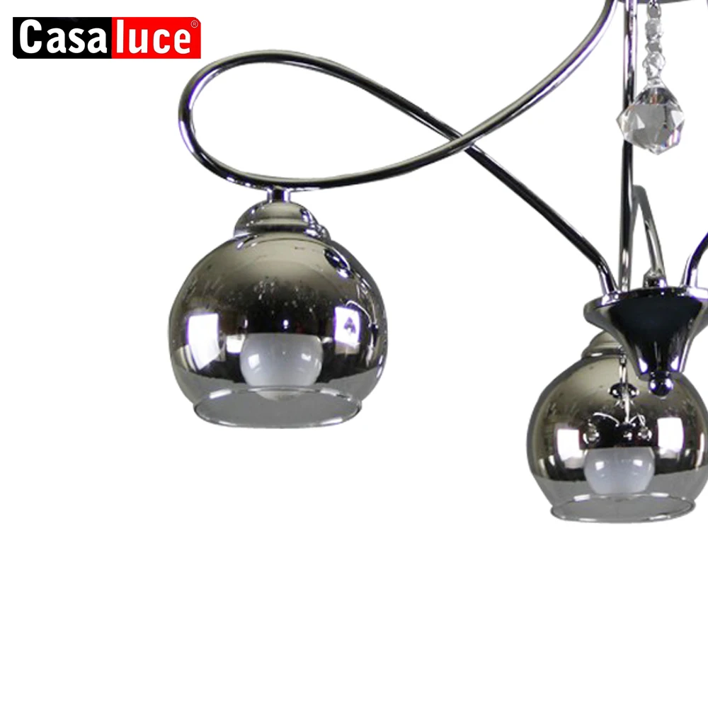 
Glass Material and Energy Saving Light Source Design Solutions chrome ceiling lamp 
