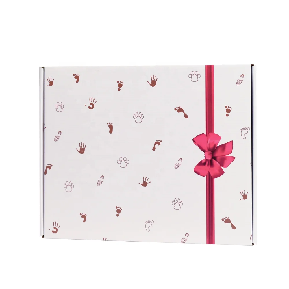 High quality wooden shadow box 3d handprint baby hospital bracelet frame kit