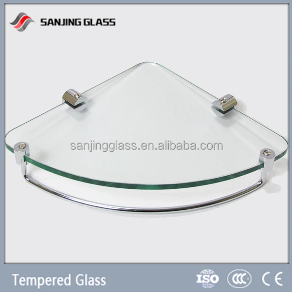 Tempered small glass for shower brackets