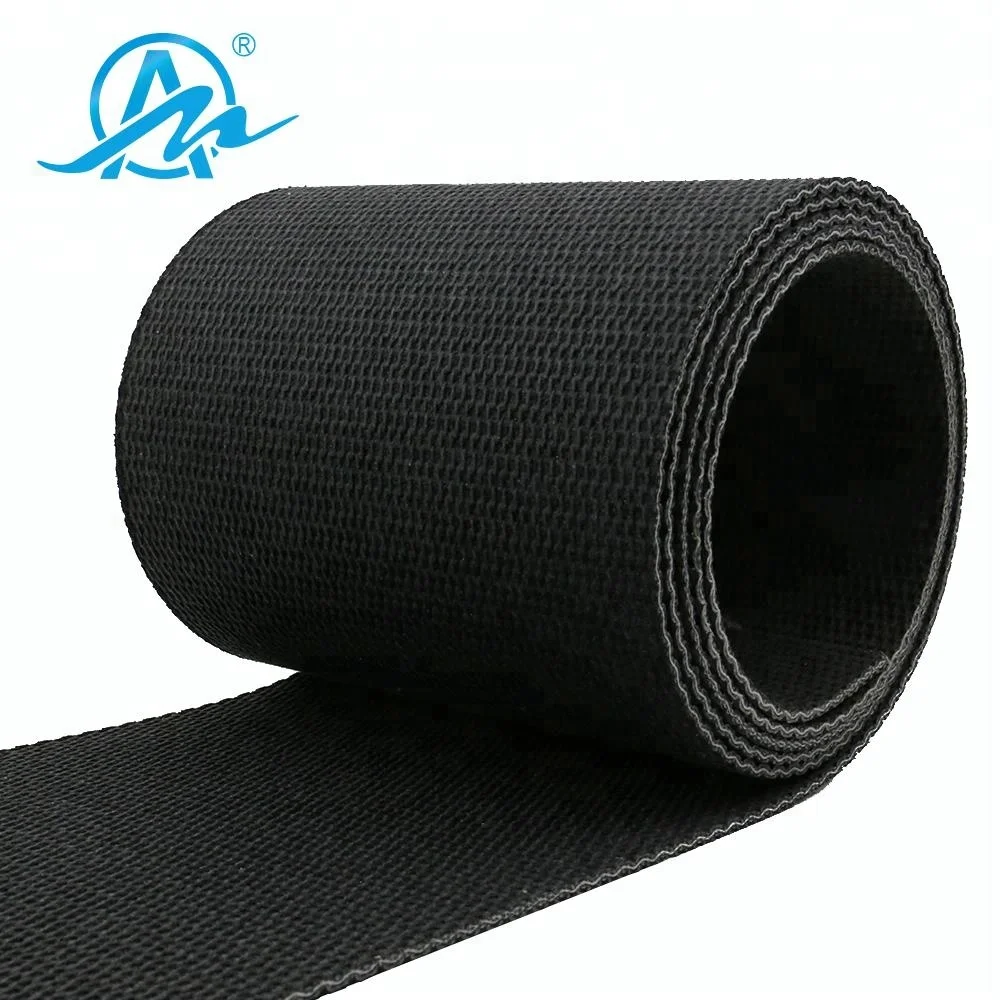 Черный ленточный конвейер багажа PVK 3,6 мм для систем аэропорта