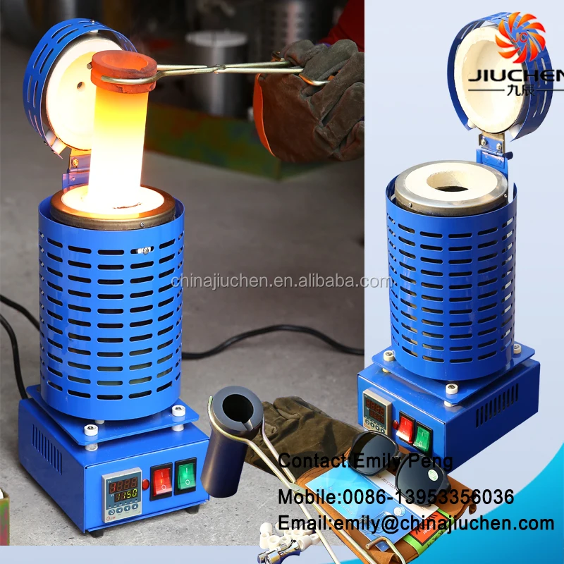 JIUCHEN 4kg Electric Metal Auto Casting Melting Furnace 1150C