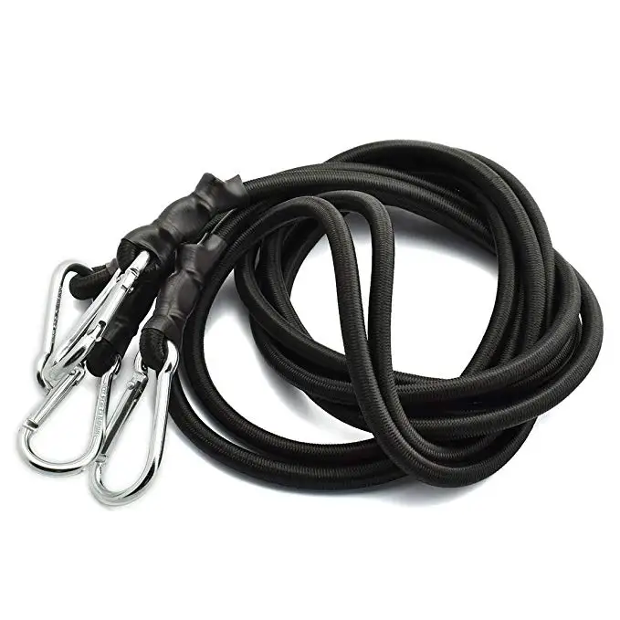 Heavy Duty 8mm Latex Elastic Bungee Cord with Carabiner Spring Snap Hook
