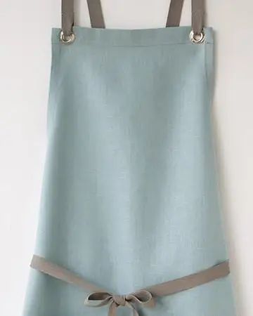 
Wholesale Custom High Quality Cross Back Sleeveless Apron Kitchen Linen Apron With Pockets 