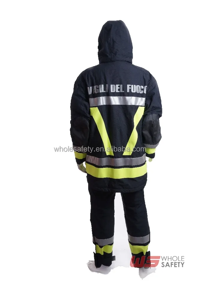 EN 469 High visibility anti-explosion Nomex fire fighting Fireman suit