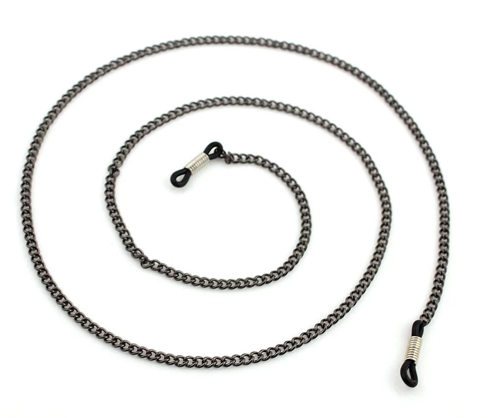 Fashion Womens Black Metal Chain Sunglasses Chains Necklace Reading Glasses  Strap Rope for Eyewear