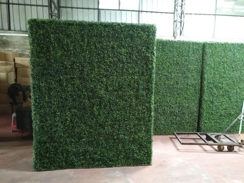 Artificial boxwood topiary grass hedge green wall for garden use