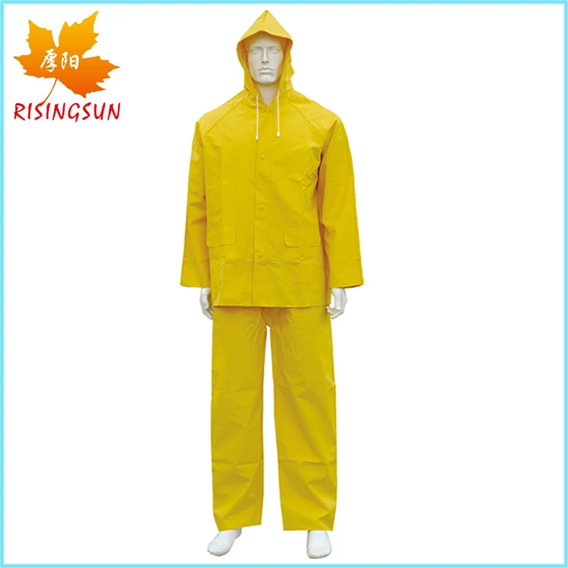 Customize Raincoat Polyester PVC Cheap Raincoat with Waterproof Seam Sealing Rainwear Suit