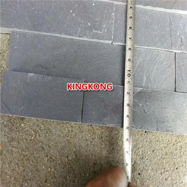 
China factory wholesale black slate culture stone exterior wall cladding tile 