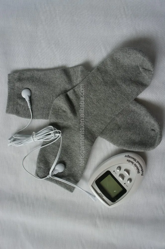 
OEM service TENS electrical massage socks for physiotherapy 