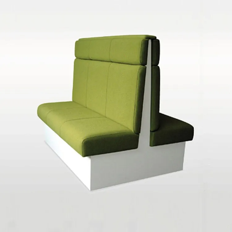 Современное сиденье из зеленой ткани для ресторана
