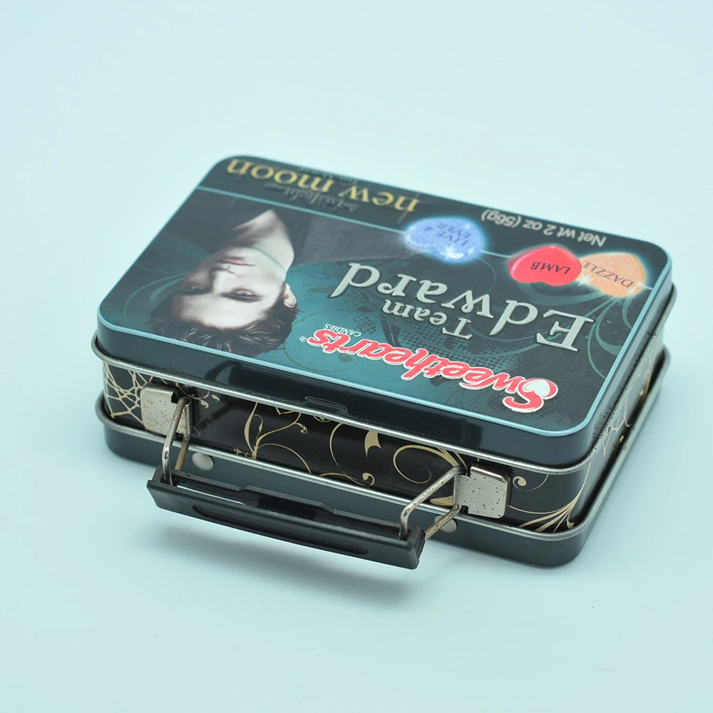 Tin box Food Safe Customized Lunch Tin metal Box for Kids with handle