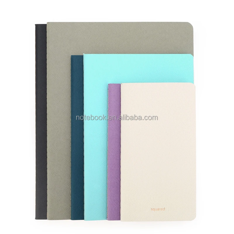 Squared notebook softcover list of office stationery items